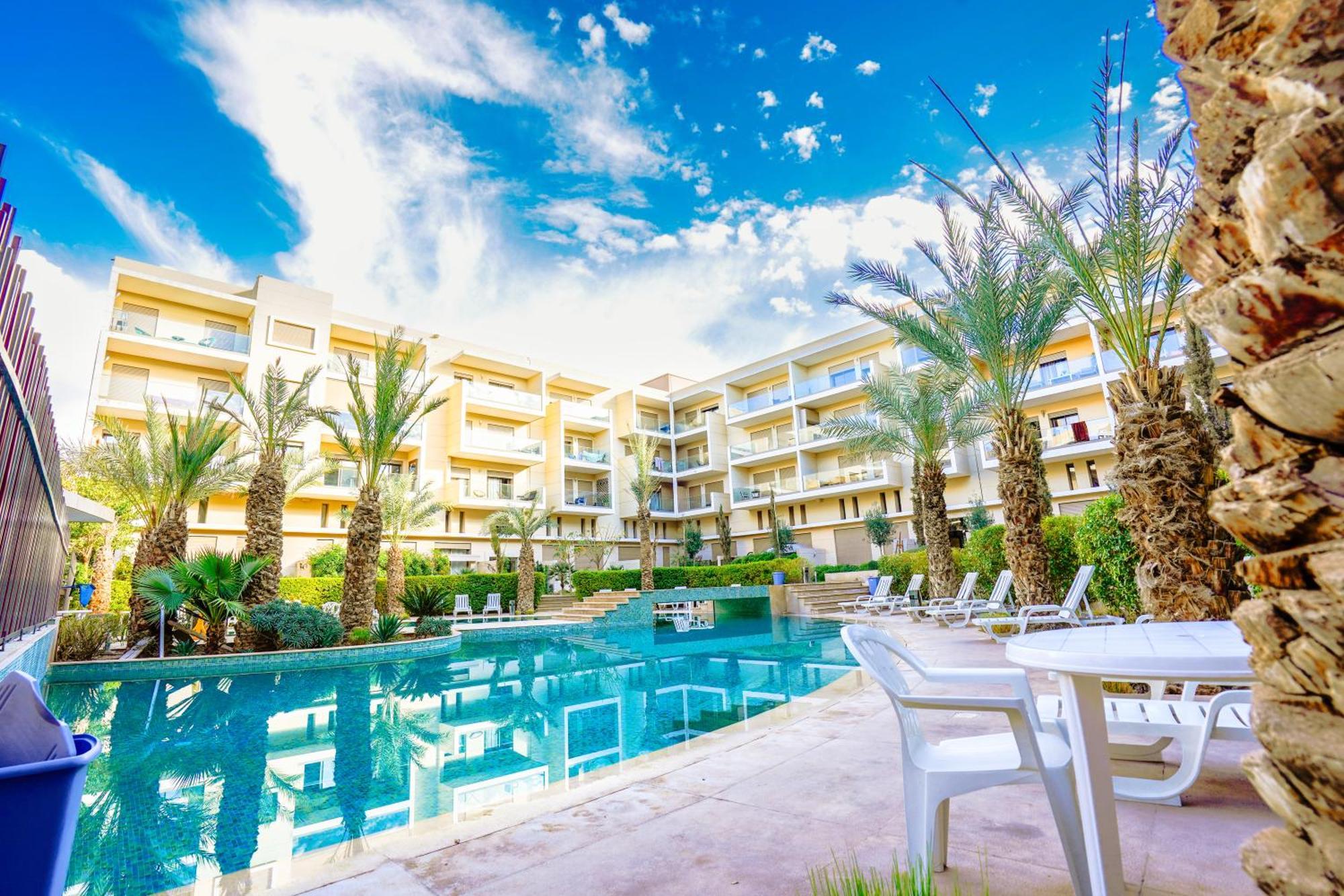 Apartment Pool Marrakech Marrakesh Bagian luar foto